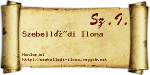 Szebellédi Ilona névjegykártya