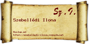 Szebellédi Ilona névjegykártya