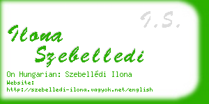ilona szebelledi business card