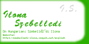 ilona szebelledi business card